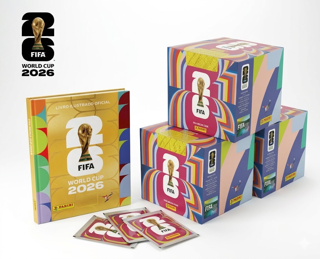 Álbum Capa Dura Copa 2026 + caixas de envelopes Panini